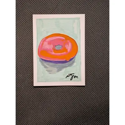 Donut aceo art card thumbnail 1