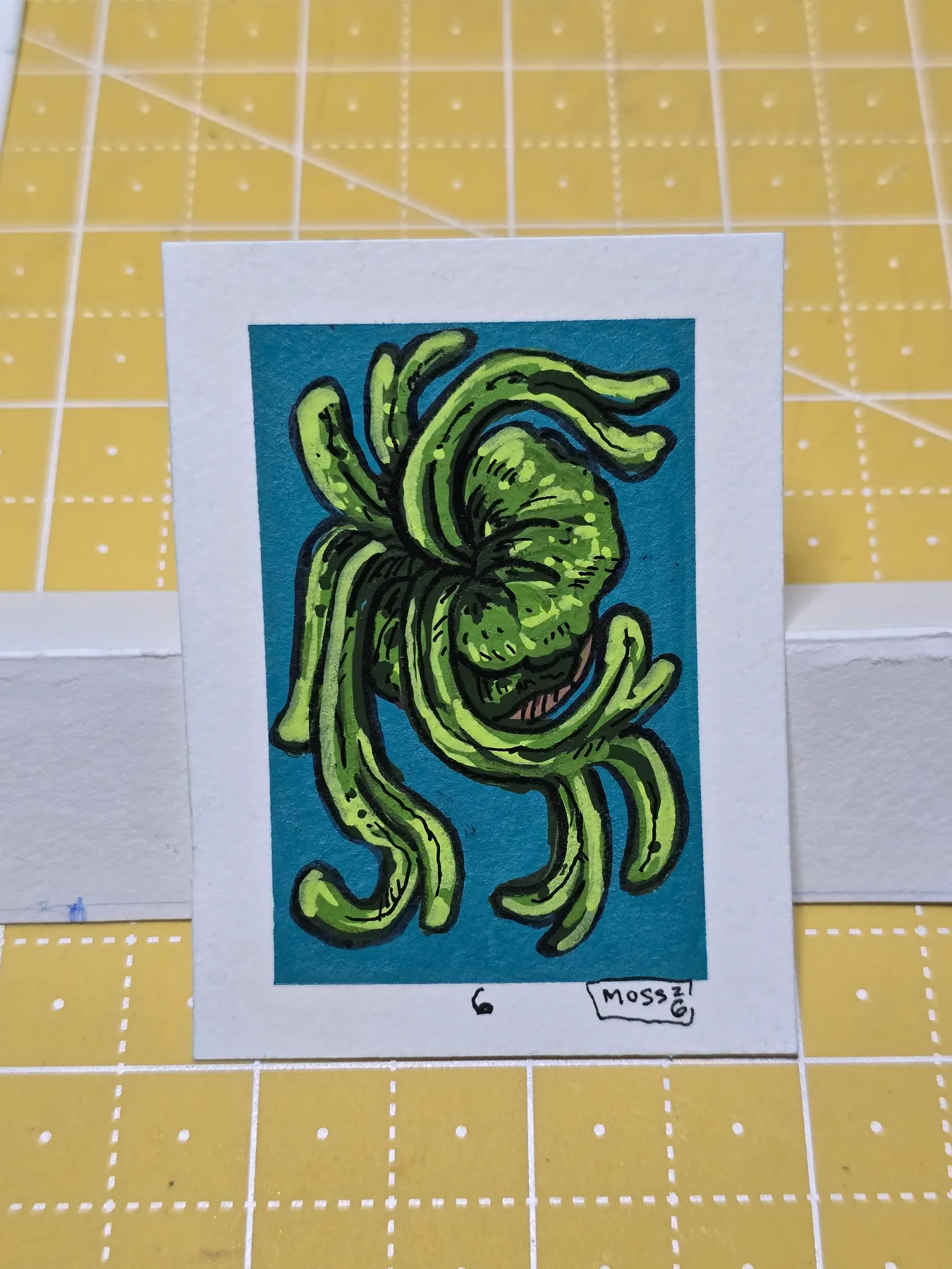 Staghorn Fern aceo art card