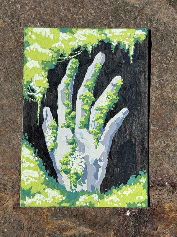 Mossy aceo art card