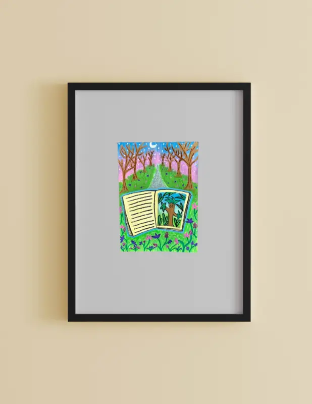 Enchanted Reading Path aceo art card