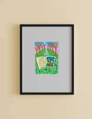 Enchanted Reading Path aceo art card thumbnail 1