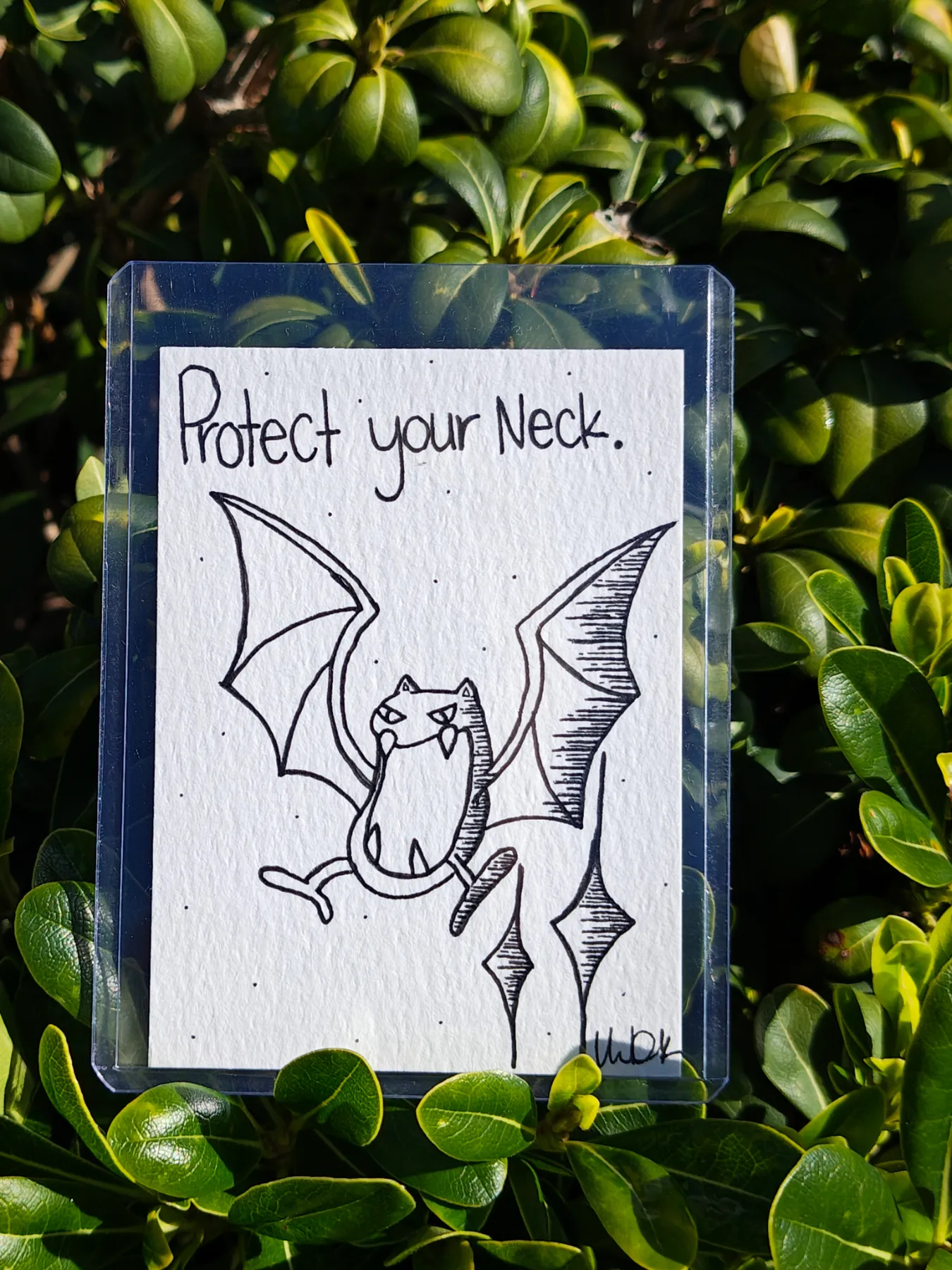Protect your neck aceo art card