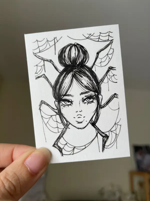 Spider Woman aceo art card