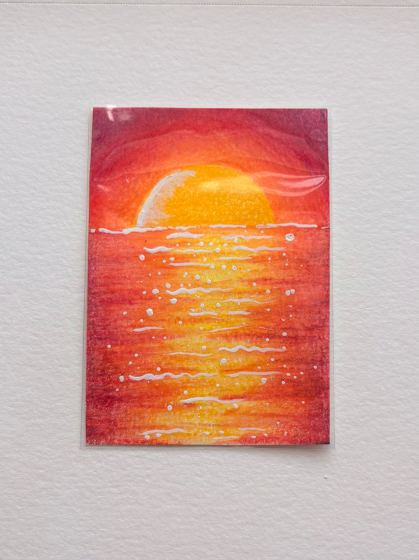 Fiery Sunset - Elements Series #1 aceo art card