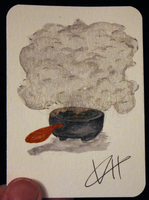Spiritual Smoke aceo art card