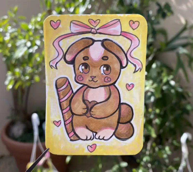 Sweet Puppy aceo art card