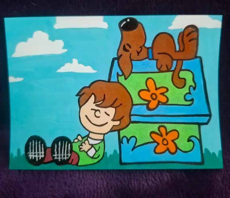 Snoopy-Doo aceo art card