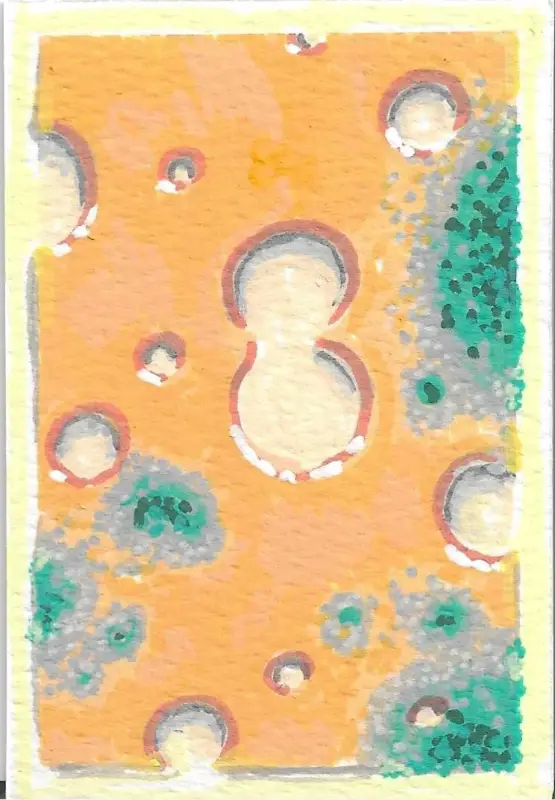 Moldy Swiss aceo art card