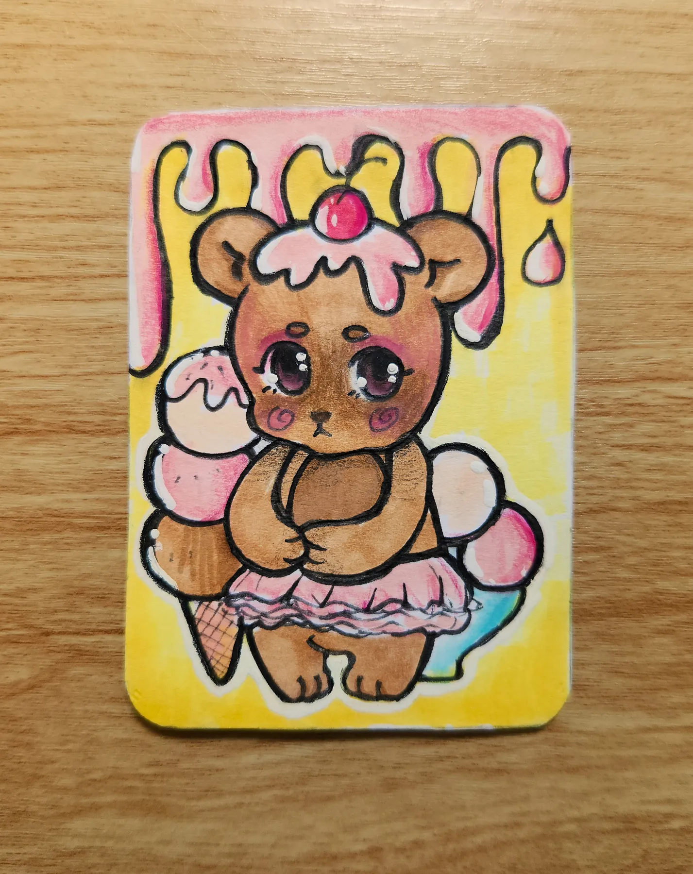 Sweet Bear aceo art card