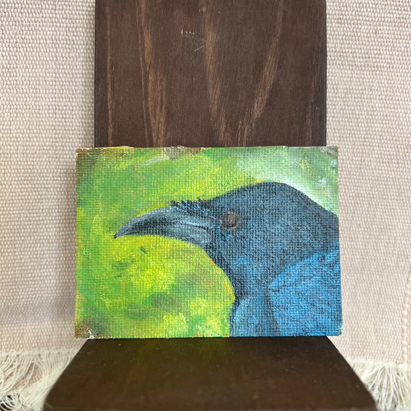 Crow aceo art card