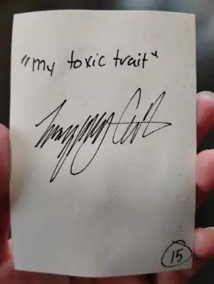My Toxic Trait aceo art card thumbnail 2