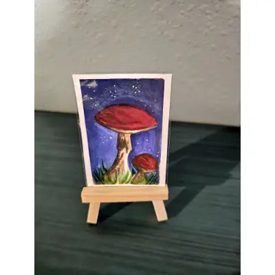 Journey into the night aceo art card thumbnail 2