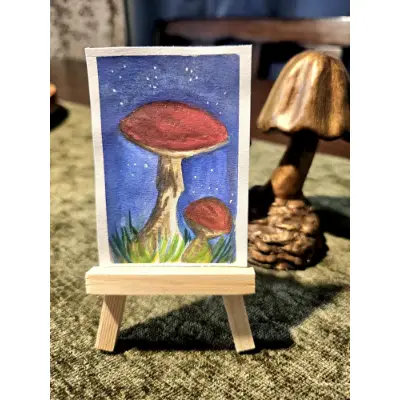 Journey into the night aceo art card thumbnail 1