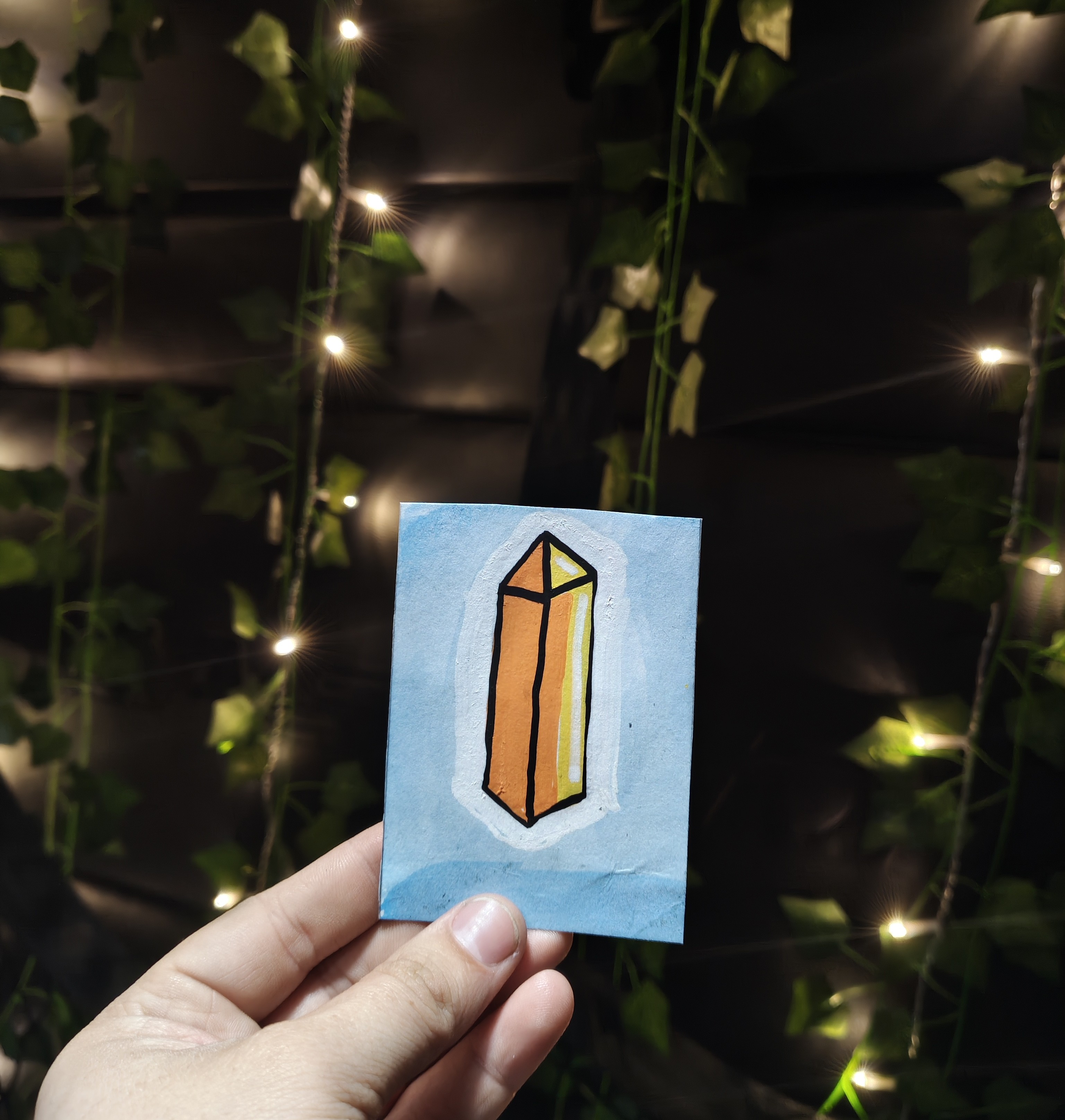 Citrine Tower aceo art card thumbnail 1