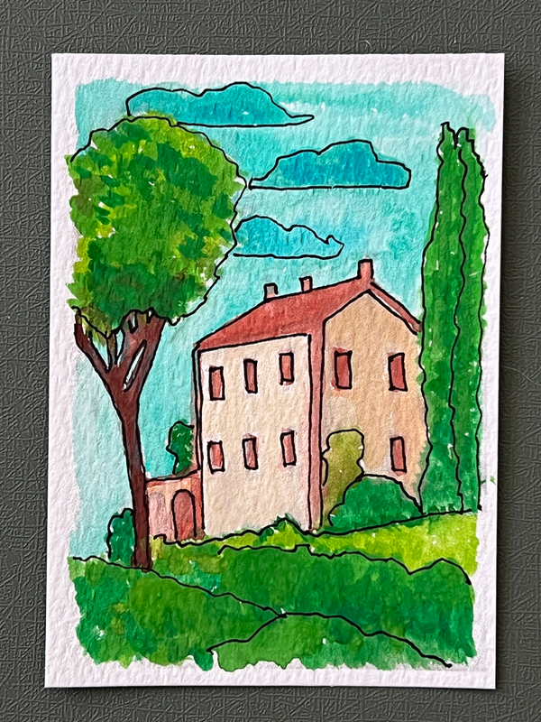 Tuscan Villa #1 aceo art card