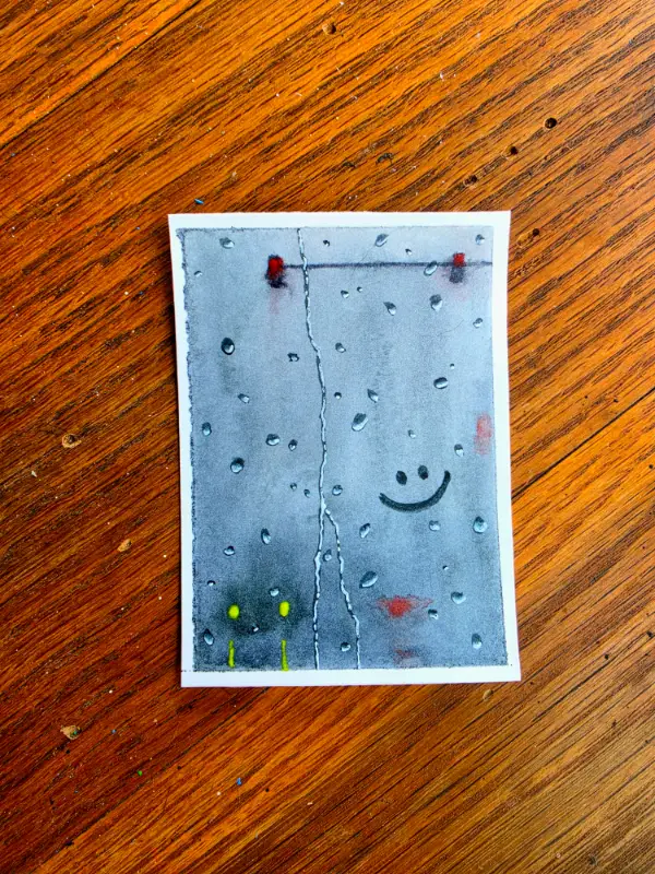 Stop & Smile aceo art card
