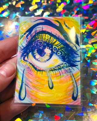Opalescent Eye No. 2 aceo art card thumbnail 1