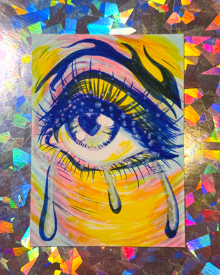 Opalescent Eye No. 2 aceo art card thumbnail 2