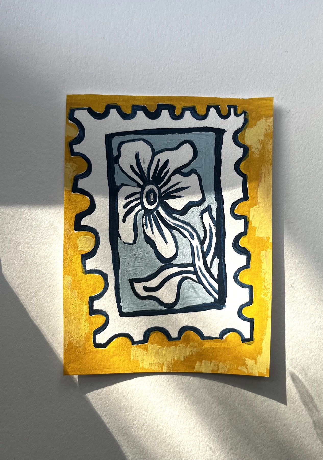 ACEO Original kb.creations Signed Flower Illustration Art Drawing Handmade aceo art card