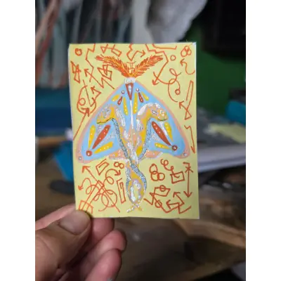 Zodiac Series #4/12 "Gemini" aceo art card thumbnail 1