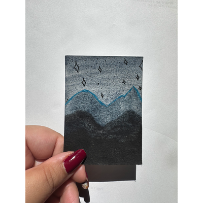Midnight Sky aceo art card thumbnail 1