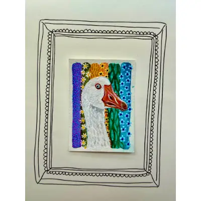 Honk of Chaos aceo art card thumbnail 2