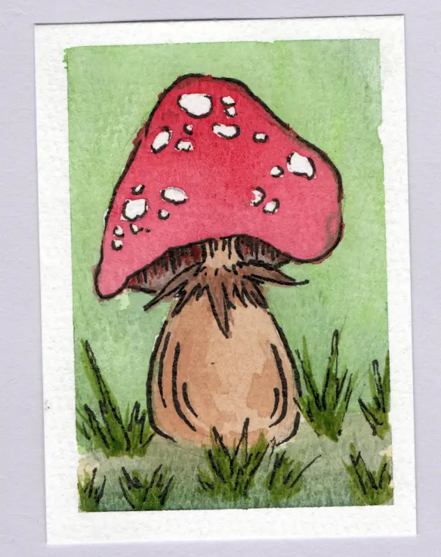 Speckled aceo art card