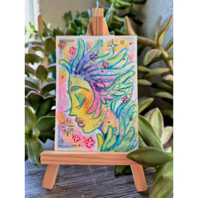 "Flowers" - A Fae ACEO aceo art card thumbnail 1