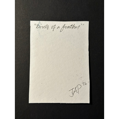 Birds of a Feather aceo art card thumbnail 4