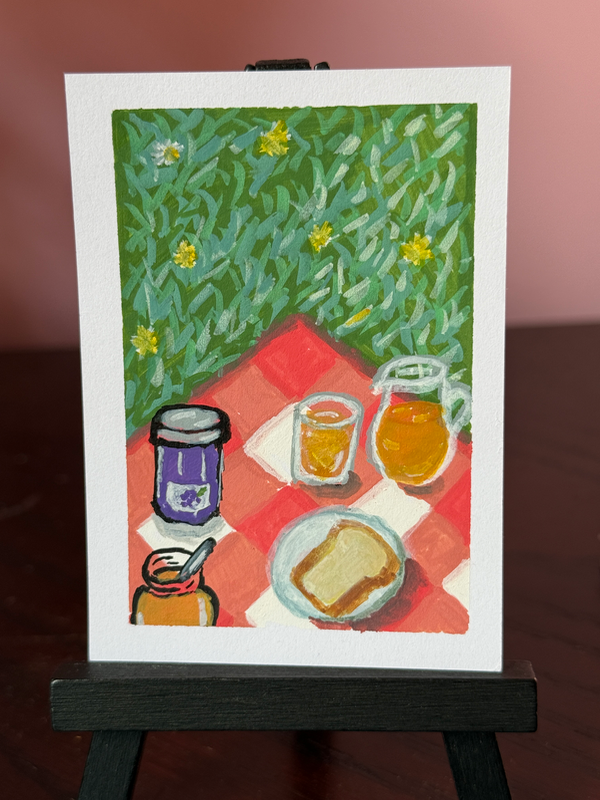 PB&J Picnic aceo art card