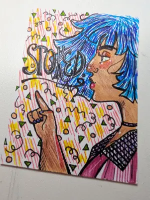 Mallrat #5 - Stoked aceo art card thumbnail 1