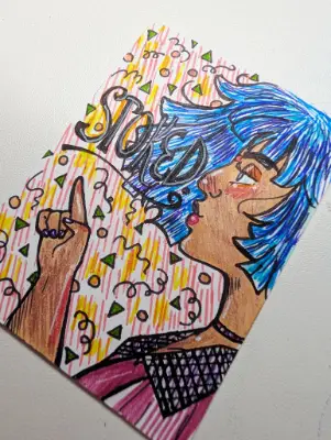 Mallrat #5 - Stoked aceo art card thumbnail 2