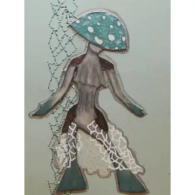 Button aceo art card thumbnail 2