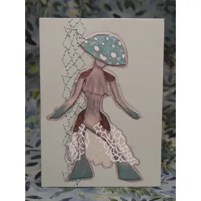 Button aceo art card thumbnail 1