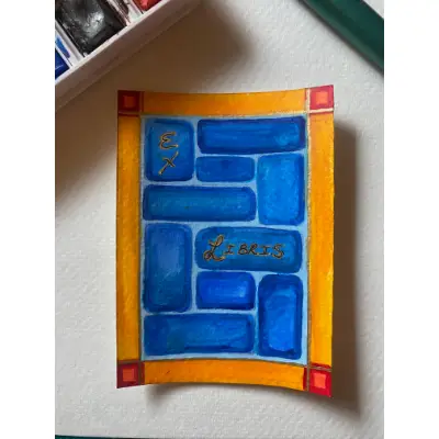 Bookplate No. 2 aceo art card thumbnail 1