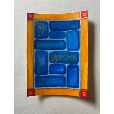 Bookplate No. 2 aceo art card thumbnail 3