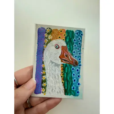 Honk of Chaos aceo art card thumbnail 1