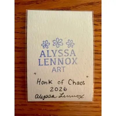 Honk of Chaos aceo art card thumbnail 3