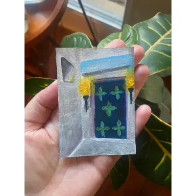 An Alleyway in Tangier aceo art card thumbnail 2