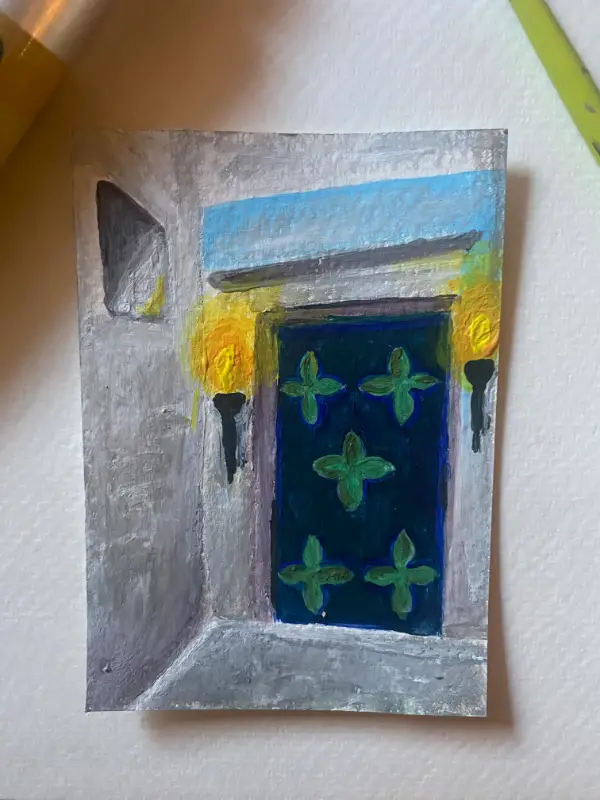 An Alleyway in Tangier aceo art card