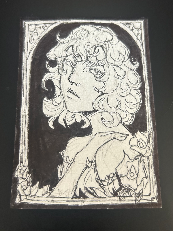 Framed aceo art card