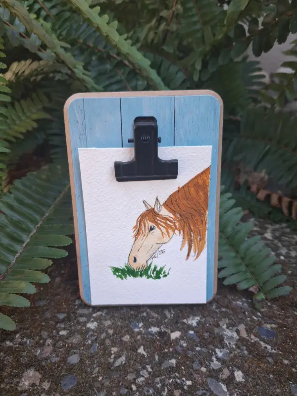 A horse named Dawn aceo art card