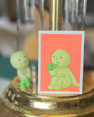Smiski Sunday aceo art card thumbnail 1