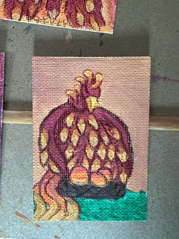 Original Nurturing Phoenix ACEO #6/6 Mystical Phoenix Series aceo art card