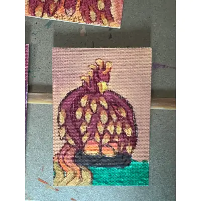 Original Nurturing Phoenix ACEO #6/6 Mystical Phoenix Series aceo art card thumbnail 1