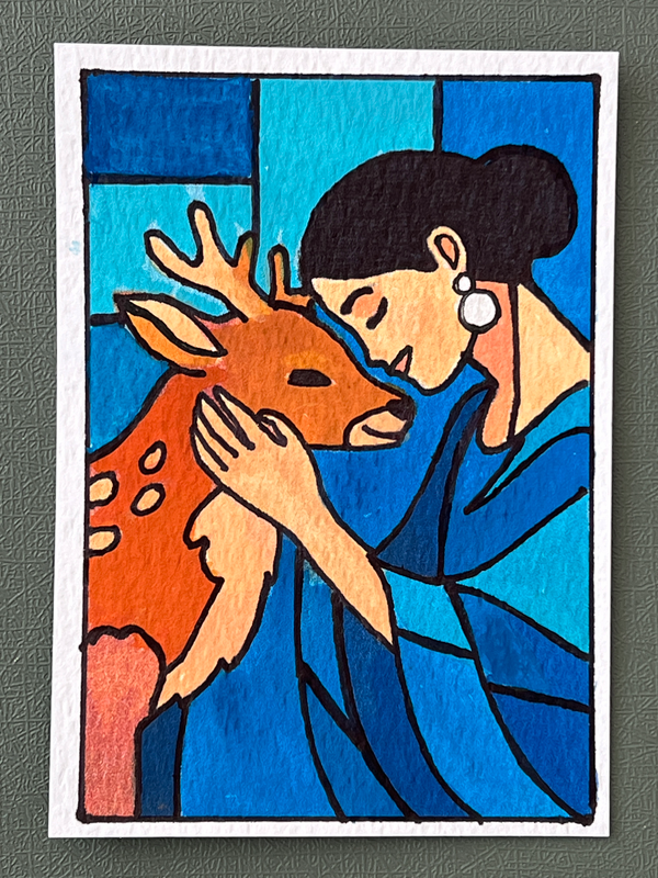 Love Wildlife aceo art card