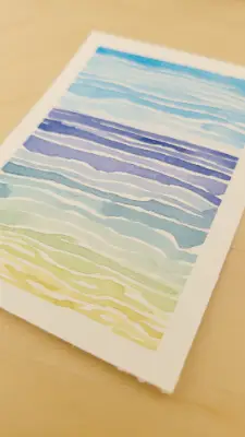 Seascape Series 1/2 aceo art card thumbnail 3