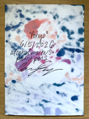 Ponyo aceo art card thumbnail 2