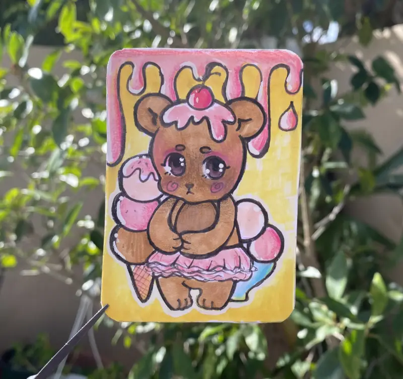 Sweet Bear aceo art card