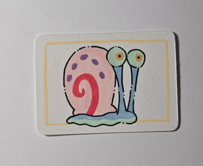 Gary The Snail - Spongebob Inspired Series 1/8 aceo art card